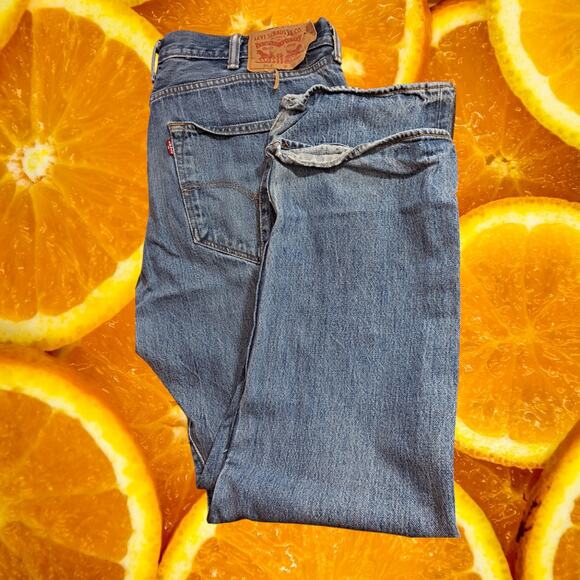 Levi's Men's 501 Original Mid Rise Regular Fit‎ Straight Leg Jeans Size 40x30 - Picture 1 of 10